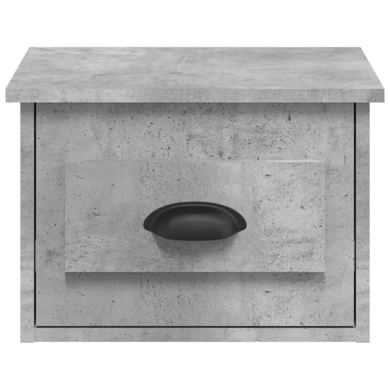 vidaXL Wall-mounted Bedside Cabinets 2 pcs Concrete Grey 41.5x36x28cm