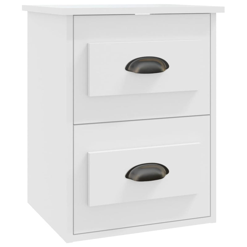 vidaXL Wall-mounted Bedside Cabinet White 41.5x36x53cm