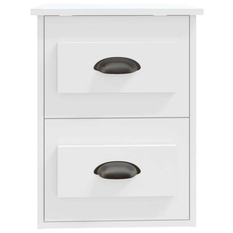 vidaXL Wall-mounted Bedside Cabinet White 41.5x36x53cm