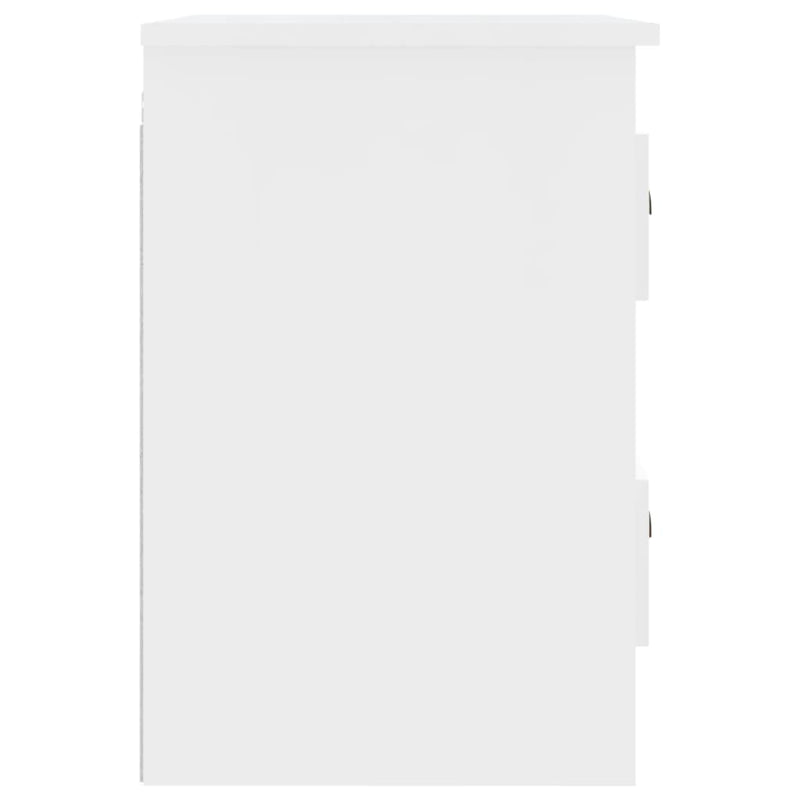 vidaXL Wall-mounted Bedside Cabinet White 41.5x36x53cm