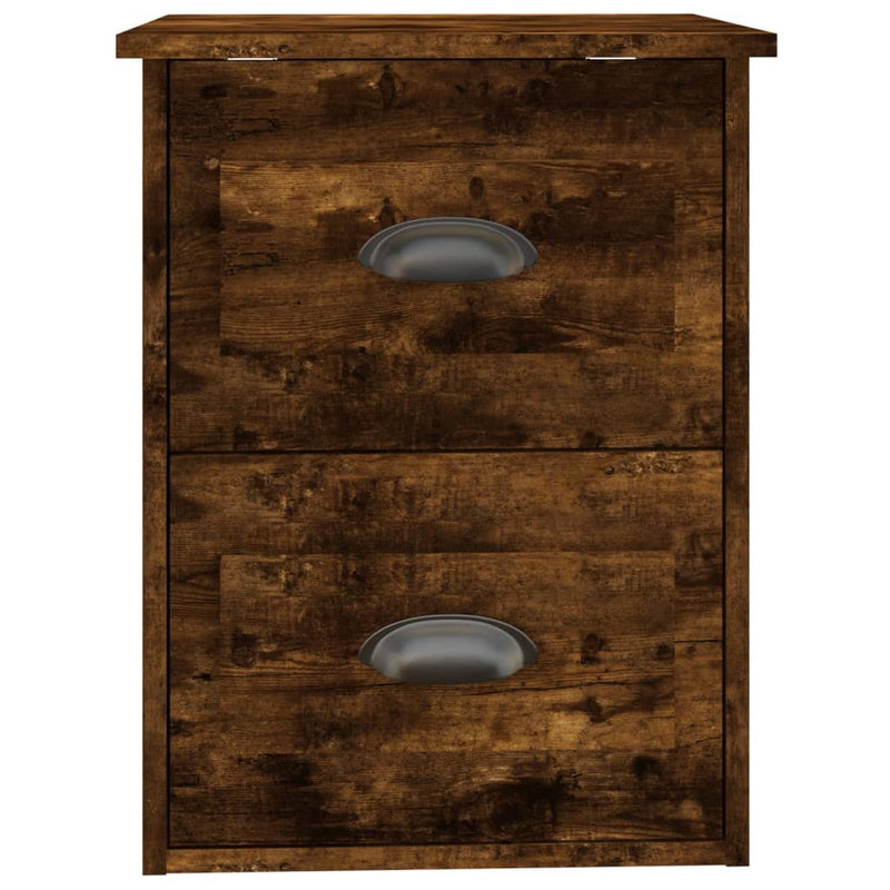 vidaXL Wall-mounted Bedside Cabinets 2 pcs Smoked Oak 41.5x36x53cm