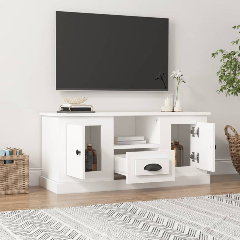 vidaXL TV Cabinet White 100x35.5x45 cm Engineered Wood