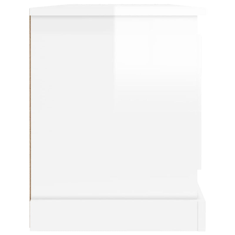 vidaXL TV Cabinet High Gloss White 100x35.5x45 cm Engineered Wood