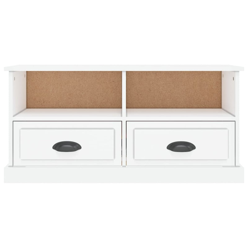 vidaXL TV Cabinet High Gloss White 93x35.5x45 cm Engineered Wood
