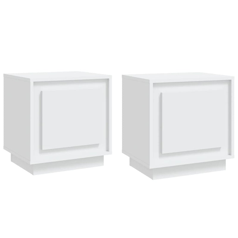 vidaXL Bedside Cabinets 2 pcs White 44x35x45 cm Engineered Wood
