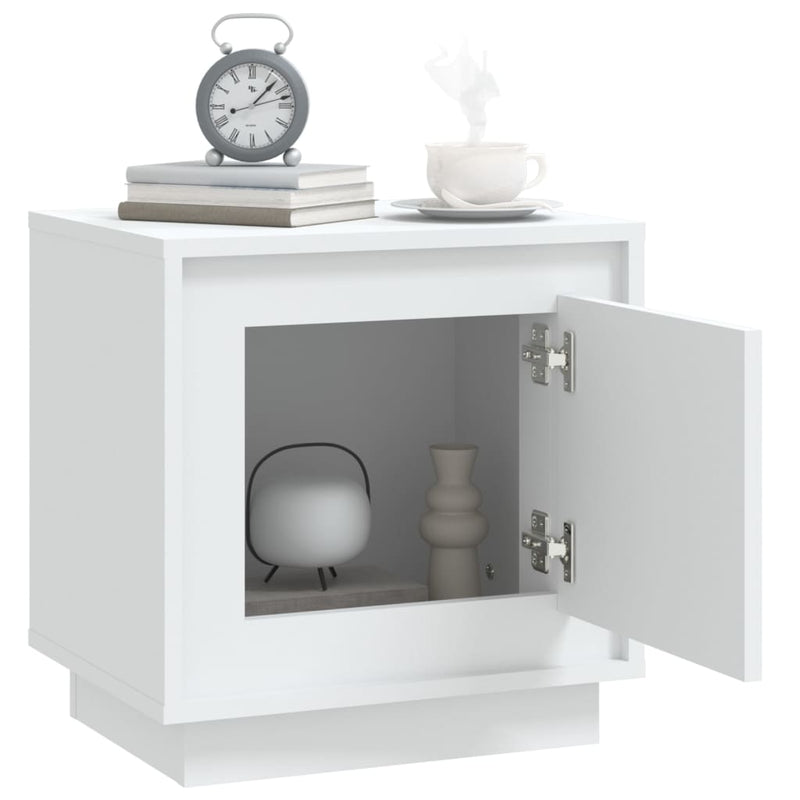 vidaXL Bedside Cabinets 2 pcs White 44x35x45 cm Engineered Wood