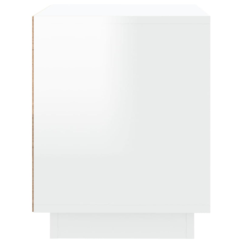 vidaXL Bedside Cabinets 2pcs HighGlossWhite 44x35x45cm EngineeredWood