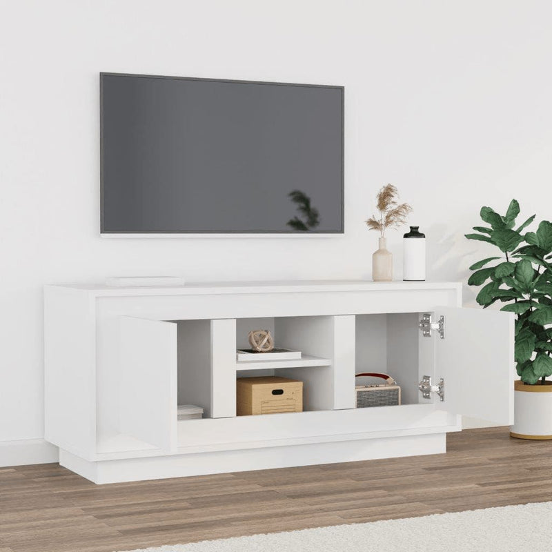 vidaXL TV Cabinet White 102x35x45 cm Engineered Wood
