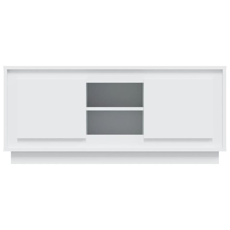 vidaXL TV Cabinet White 102x35x45 cm Engineered Wood
