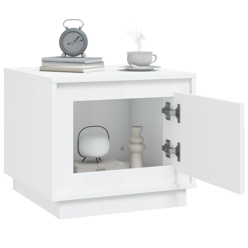 vidaXL Coffee Table White 51x50x44 cm Engineered Wood