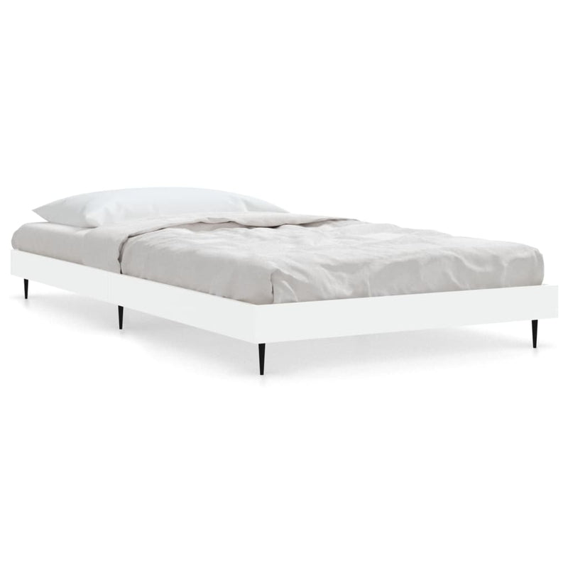 vidaXL Bed Frame without Mattress White 90x190 cm Engineered Wood