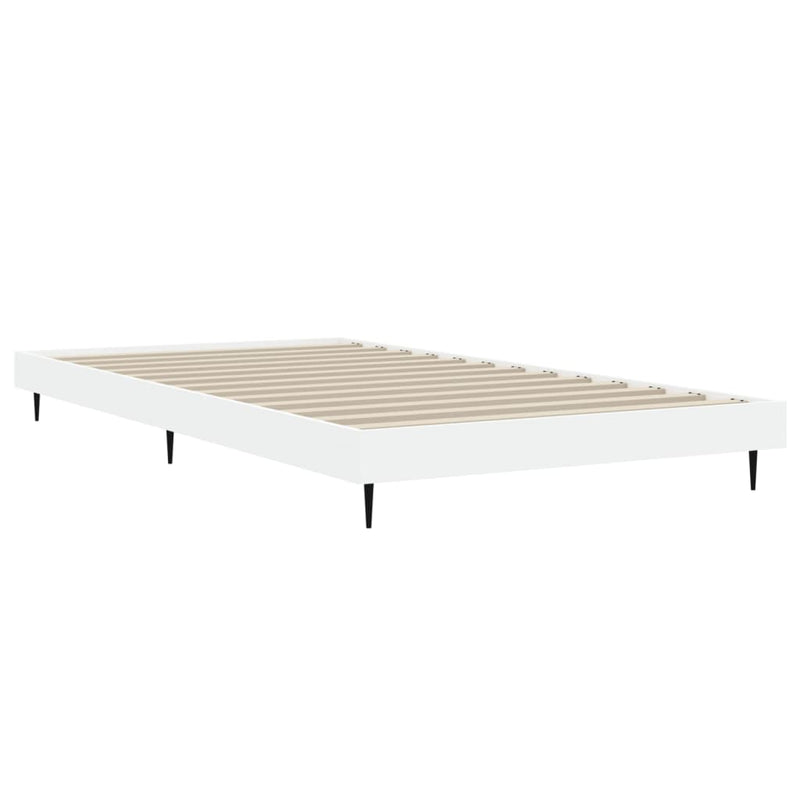 vidaXL Bed Frame without Mattress White 90x190 cm Engineered Wood