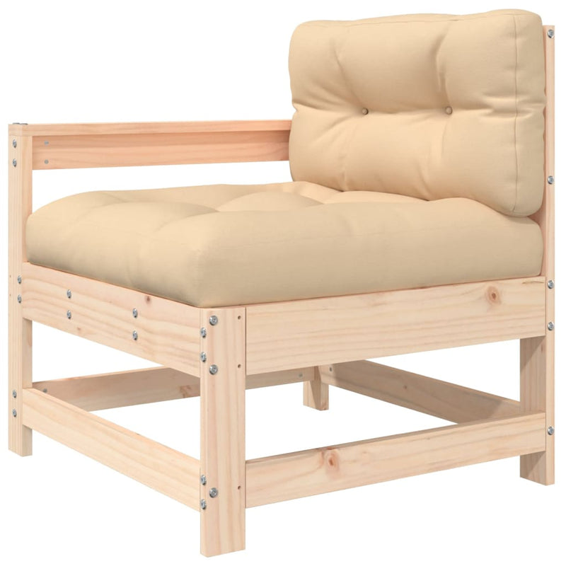 vidaXL 3 Piece Garden Lounge Set with Cushions Solid Wood
