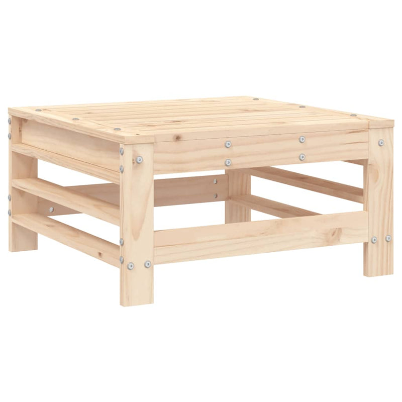 vidaXL Garden Footstool with Cushion Solid Wood Pine
