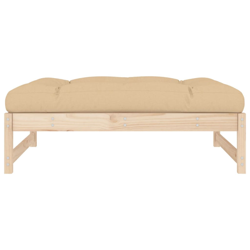 vidaXL Garden Footstool 120x80 cm Solid Wood Pine