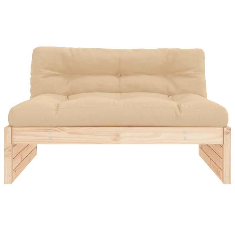 vidaXL Middle Sofa 120x80 cm Solid Wood Pine