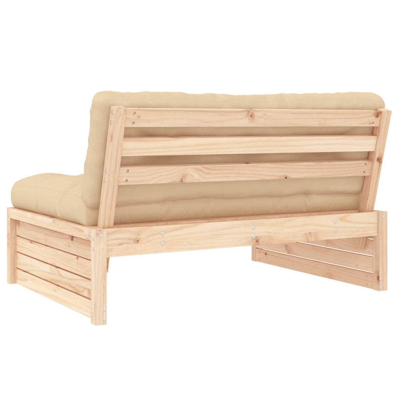 vidaXL Middle Sofa 120x80 cm Solid Wood Pine