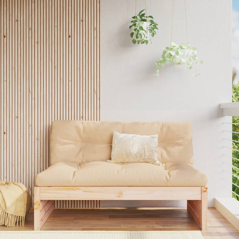vidaXL Middle Sofa 120x80 cm Solid Wood Pine