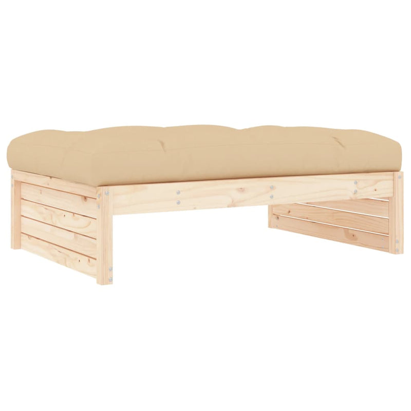 vidaXL Garden Footstool 120x80 cm Solid Wood Pine