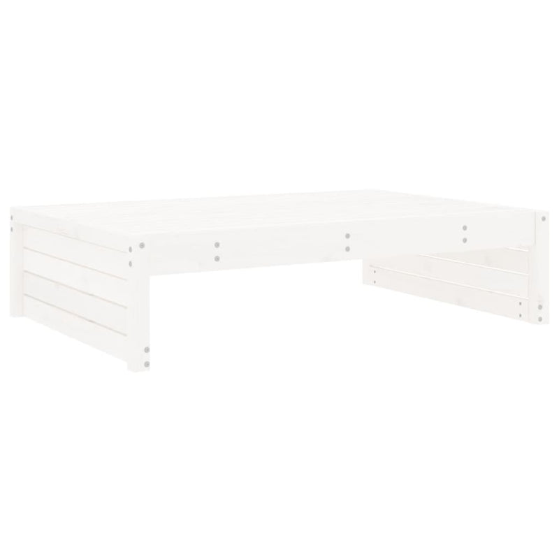vidaXL Garden Footstool White 120x80 cm Solid Wood Pine