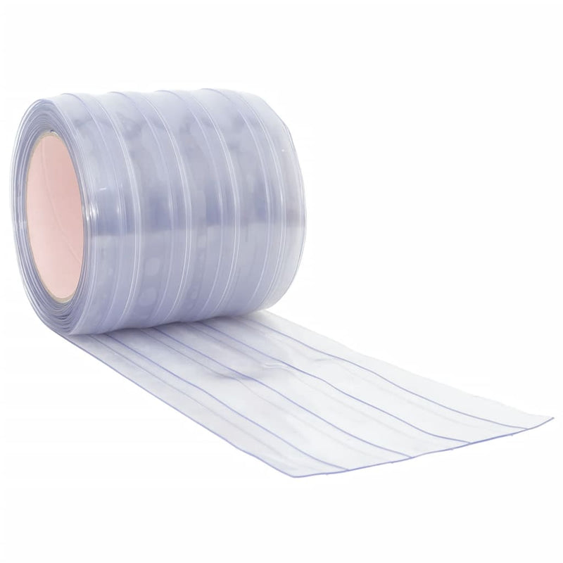 vidaXL Door Curtain Transparent 200 mmx1.6 mm 25 m PVC