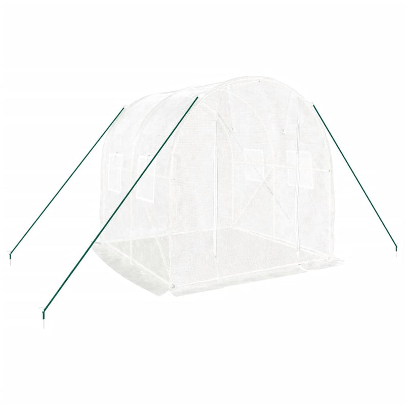 vidaXL Greenhouse with Steel Frame White 4 m² 2x2x2 m