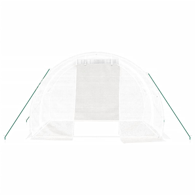 vidaXL Greenhouse with Steel Frame White 6 m² 3x2x2 m