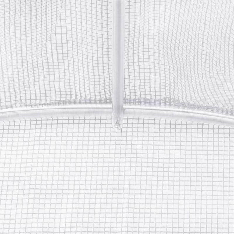vidaXL Greenhouse with Steel Frame White 6 m² 3x2x2 m