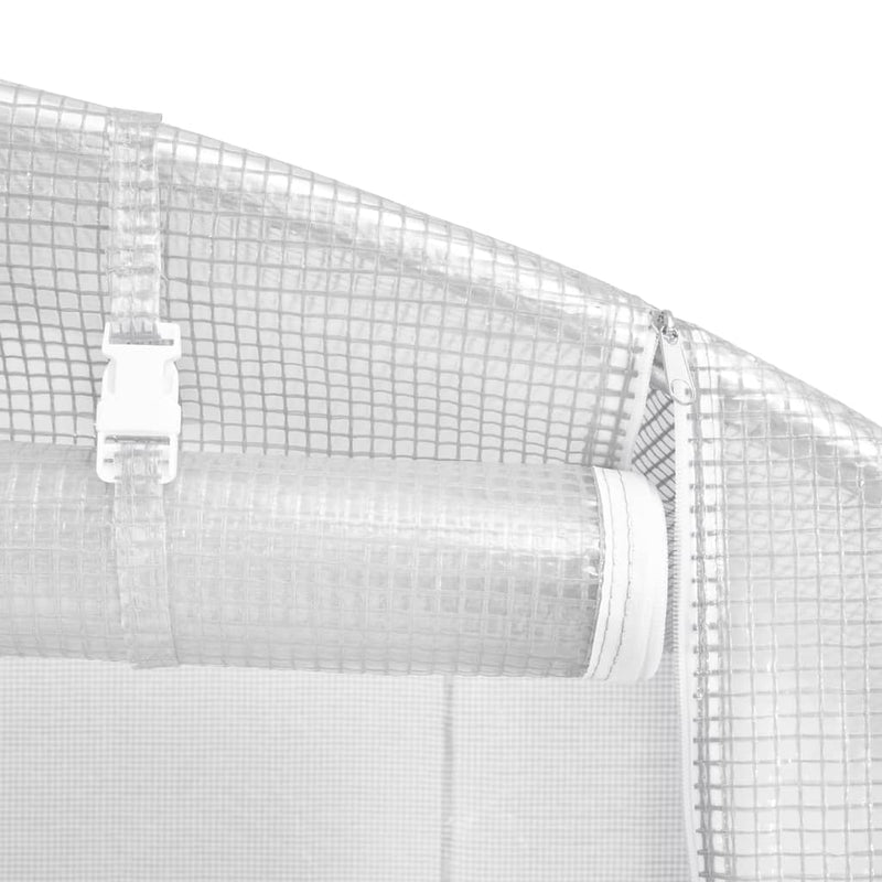 vidaXL Greenhouse with Steel Frame White 6 m² 3x2x2 m