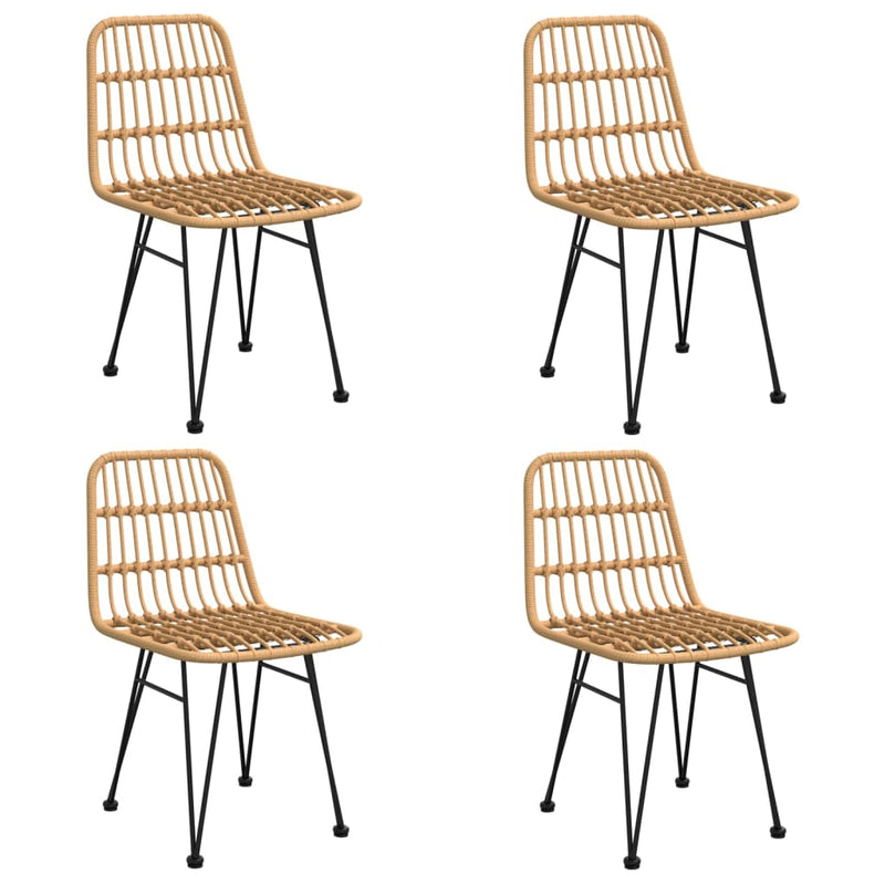 5 Piece Garden Dining Set Poly Rattan