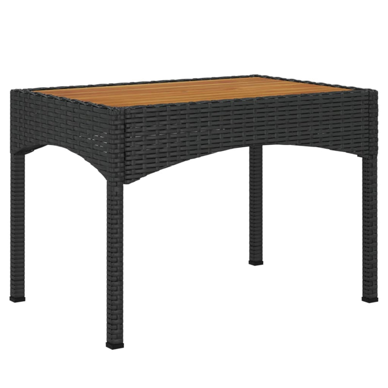 vidaXL 5 Piece Garden Dining Set with Cushions Black Poly Rattan