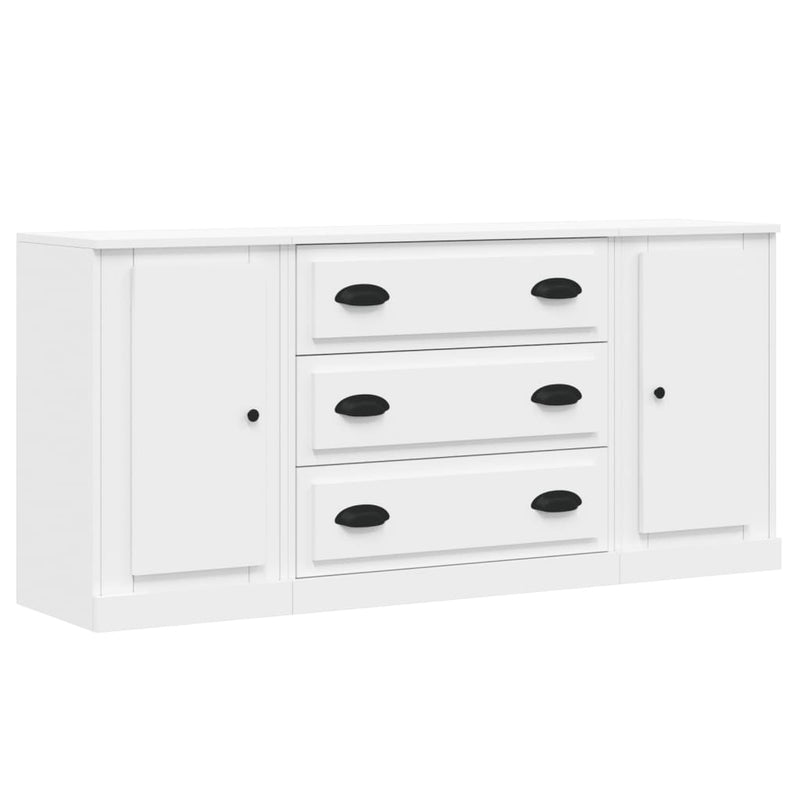 vidaXL Sideboards 3 pcs White Engineered Wood