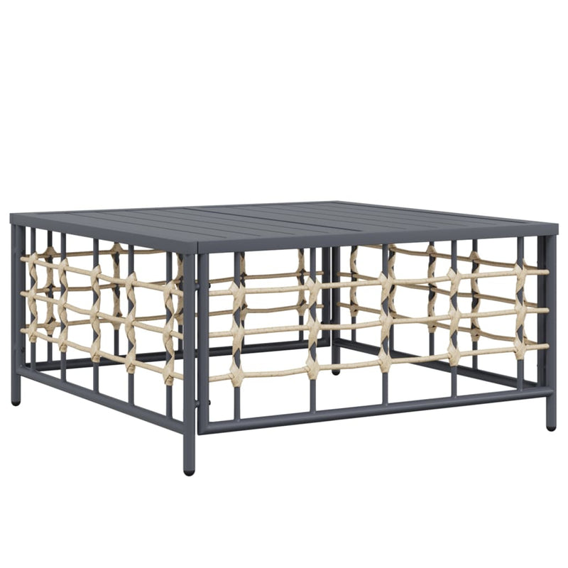 vidaXL 11 Piece Garden Lounge Set with Cushions Anthracite Poly Rattan