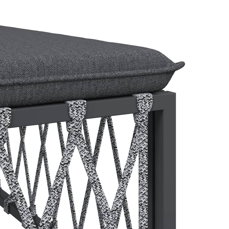 vidaXL 4 Piece Garden Lounge Set with Cushions Anthracite Steel