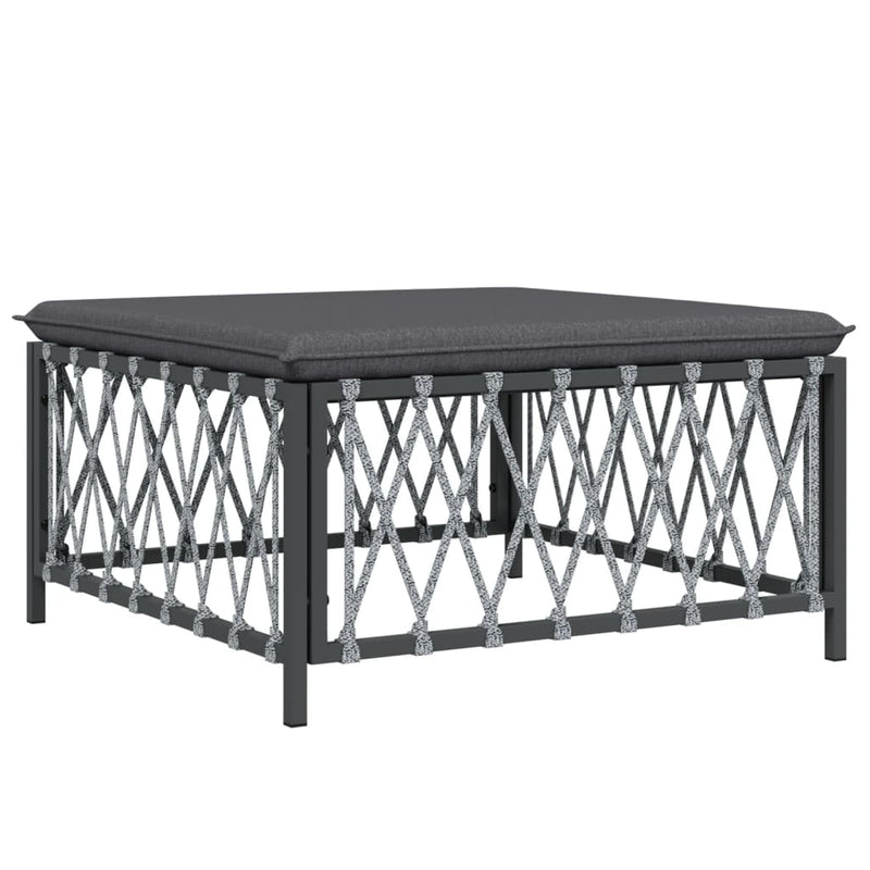 vidaXL 5 Piece Garden Lounge Set with Cushions Anthracite Steel