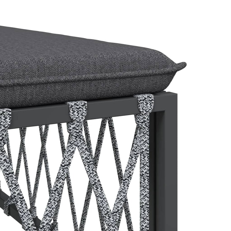 vidaXL 5 Piece Garden Lounge Set with Cushions Anthracite Steel