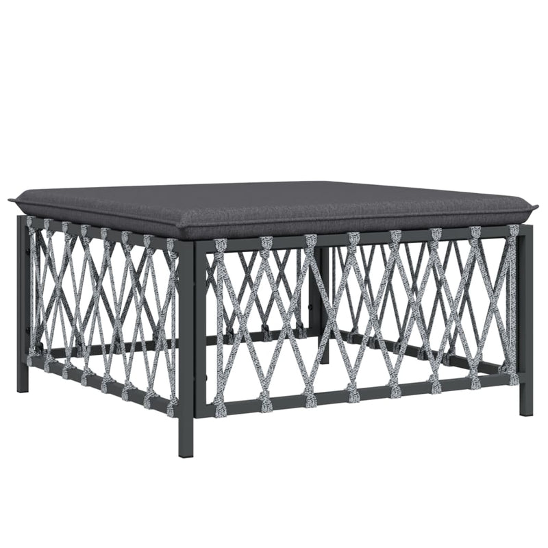 vidaXL 4 Piece Garden Lounge Set with Cushions Anthracite Steel