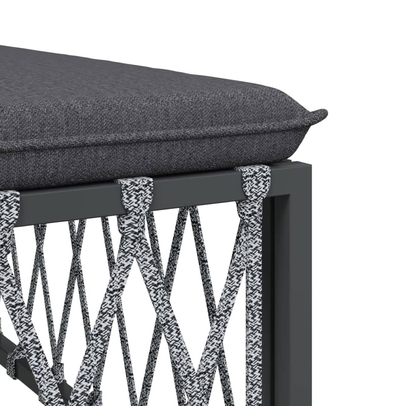 vidaXL 5 Piece Garden Lounge Set with Cushions Anthracite Steel