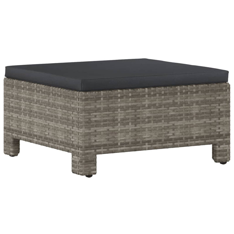 vidaXL 5 Piece Garden Lounge Set with Cushions Grey Poly Rattan