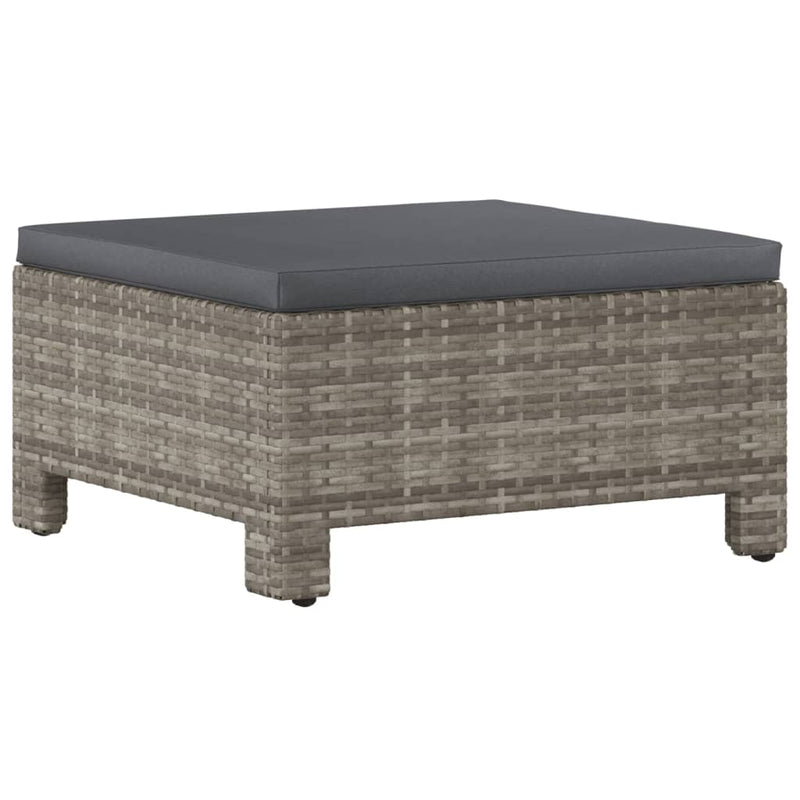 vidaXL 5 Piece Garden Lounge Set with Cushions Grey Poly Rattan