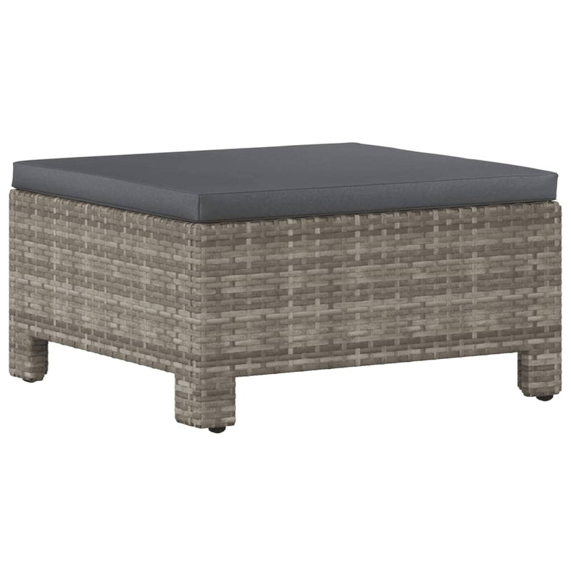 vidaXL 6 Piece Garden Lounge Set with Cushions Grey Poly Rattan