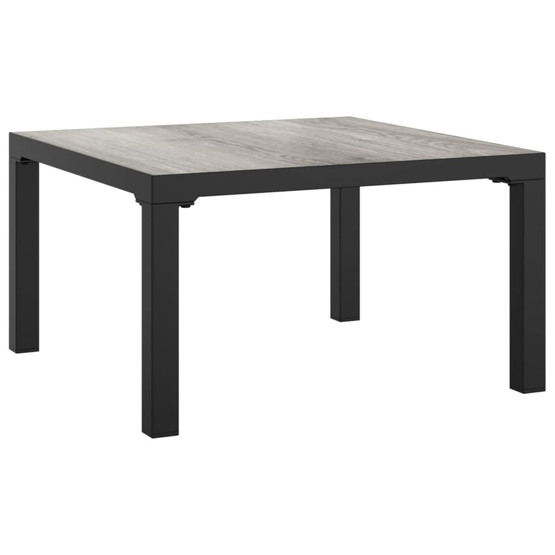 vidaXL 8 Piece Garden Lounge Set Black and Grey Poly Rattan