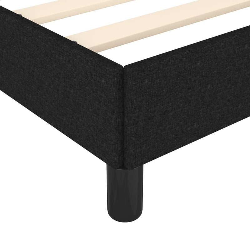 vidaXL Bed Frame without Mattress Black King Single Fabric