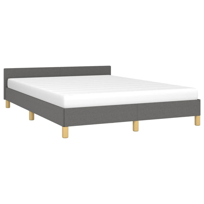 vidaXL Bed Frame without Mattress Dark Grey King Single Size Fabric