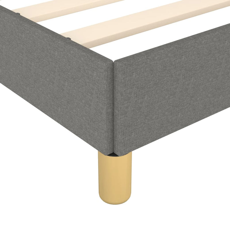 vidaXL Bed Frame without Mattress Dark Grey King Single Size Fabric