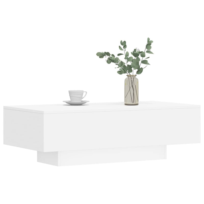 vidaXL Coffee Table White 100x49.5x31 cm Engineered Wood