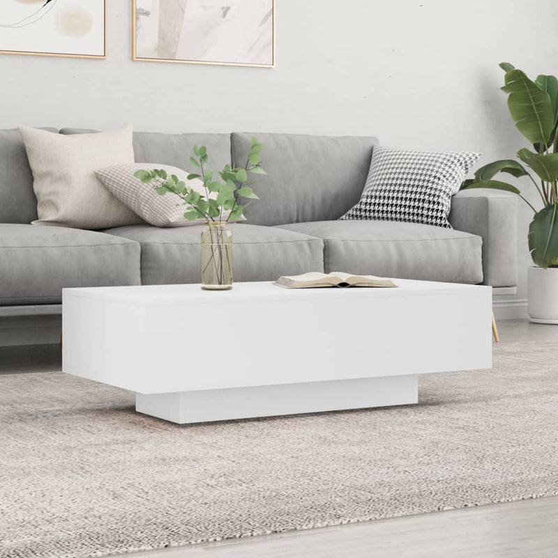 vidaXL Coffee Table White 100x49.5x31 cm Engineered Wood