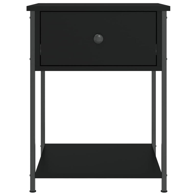 vidaXL Bedside Tables 2 pcs Black 44x45x58 cm Engineered Wood
