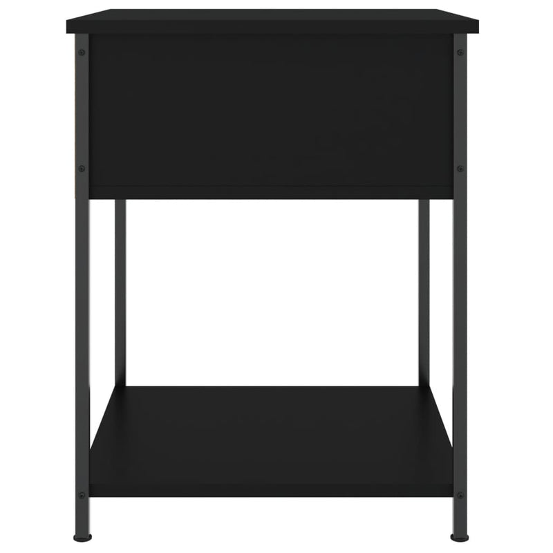 vidaXL Bedside Tables 2 pcs Black 44x45x58 cm Engineered Wood