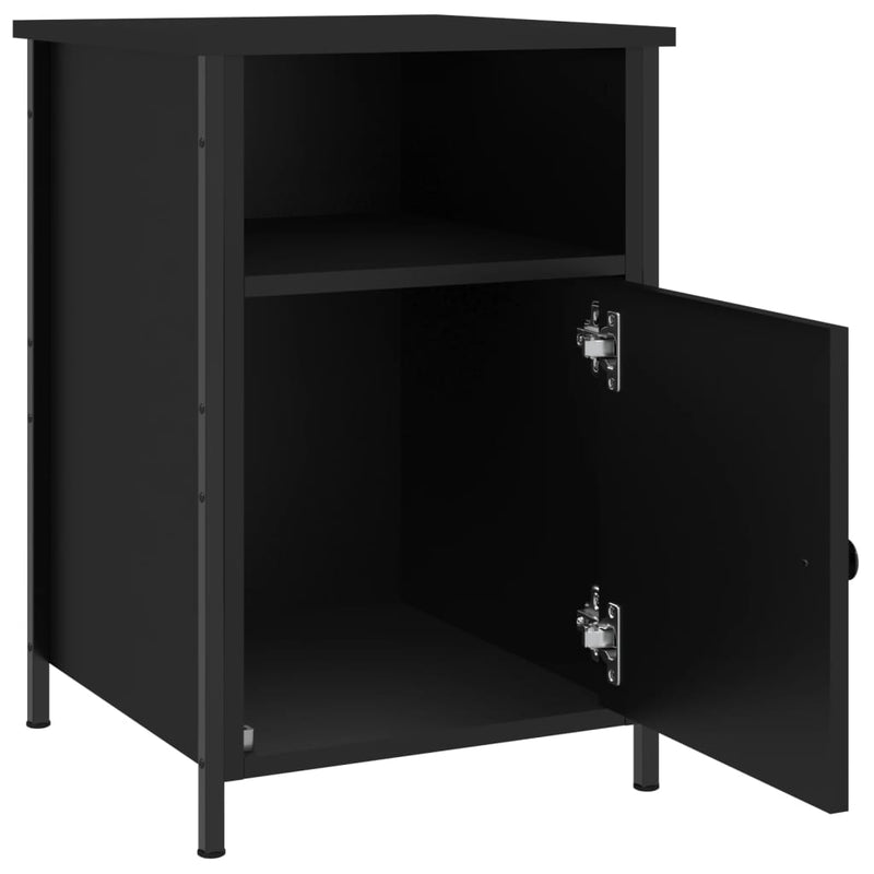 vidaXL Bedside Cabinets 2 pcs Black 40x42x60 cm Engineered Wood